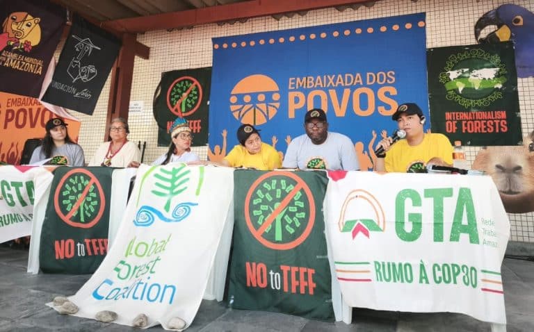 speakers on stage at GFC press conference